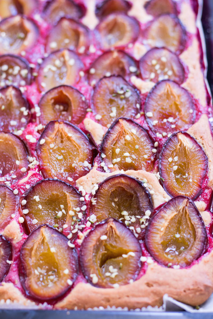 Plum Cake with Buchwheat & Spelt Dough - vegan, plant based, gluten free option, refined sugar free, healthy - heavenlynnhealthy.com