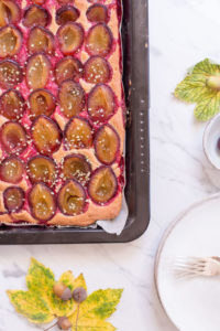 Plum Cake with Buckwheat & Spelt Dough - vegan, plant based, gluten free option, refined sugar free, healthy - heavenlynnhealthy.com