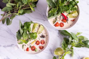 Thai Coconut Soup (Tom Kha Veggie) - vegan, plant based, gluten free, refined sugar free - heavenlynnhealthy.com