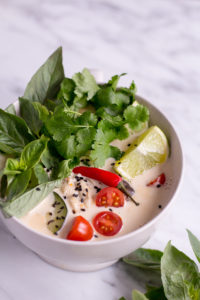 Thai Coconut Soup (Tom Kha Veggie) - vegan, plant based, gluten free, refined sugar free - heavenlynnhealthy.com