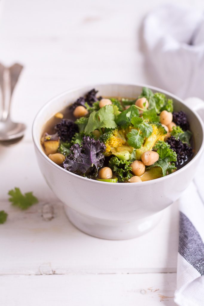 Green Kale Vegetable Soup - plant-based, vegan, gluten free, refined sugar free - heavenlynnhealthy,com