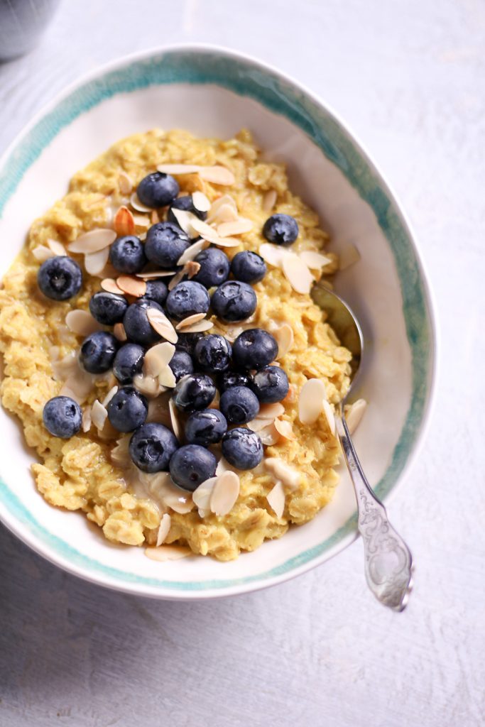 Turmeric porridge - plant-based, vegan, gluten free, refined sugar free - heavenlynnhealthy,com