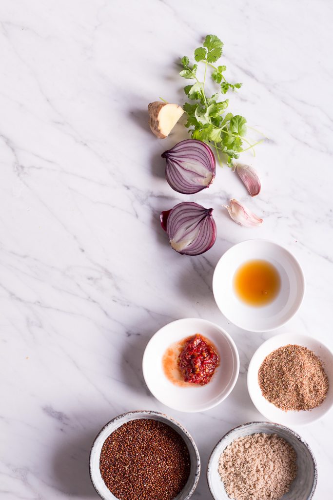 Vietnamese Banh Mi Bowl with plant based quinoa meatballs - - plant-based, vegan, gluten free, refined sugar free - heavenlynnhealthy.com