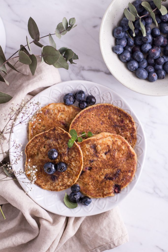 Healthy Blueberry Millet Pancakes - plant-based, vegan, gluten free, refined sugar free - heavenlynnhealthy.com