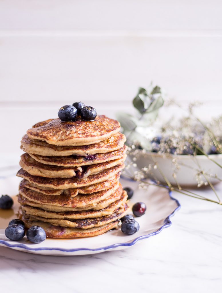 Healthy Blueberry Millet Pancakes - plant-based, vegan, gluten free, refined sugar free - heavenlynnhealthy.com