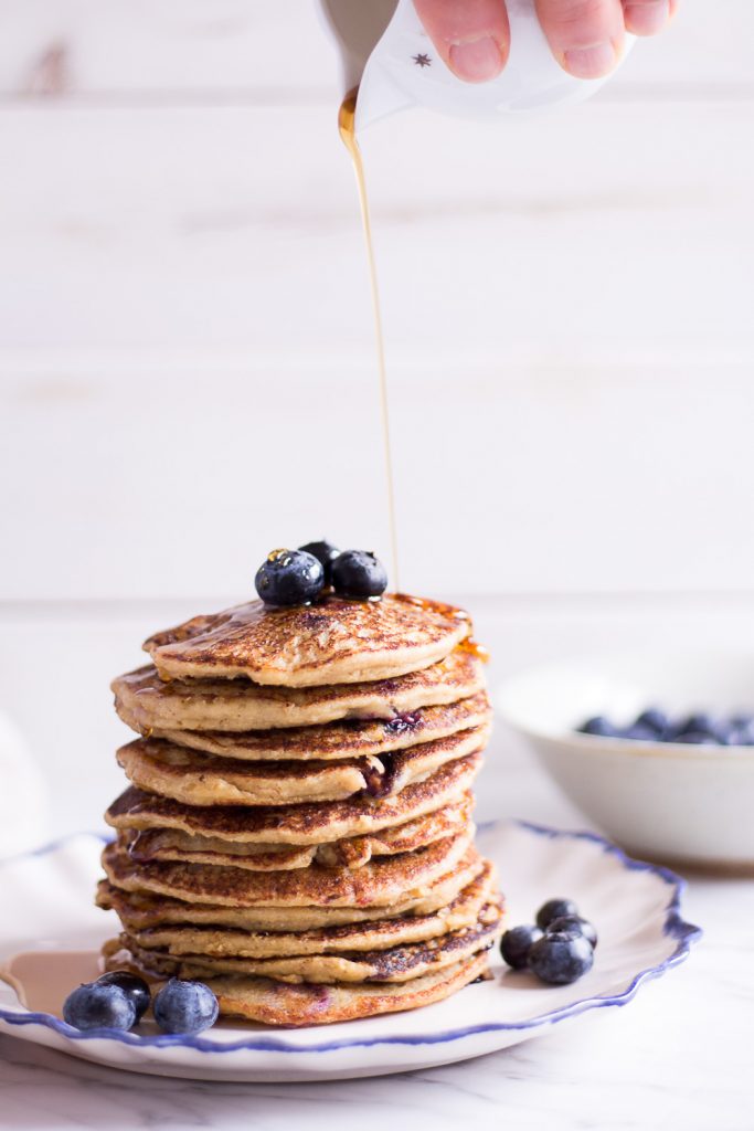 Healthy Blueberry Millet Pancakes - plant-based, vegan, gluten free, refined sugar free - heavenlynnhealthy.com