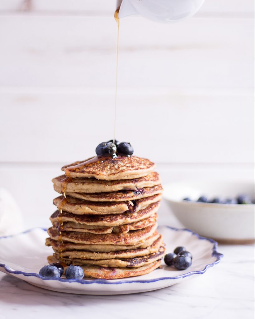 Healthy Blueberry Millet Pancakes - plant-based, vegan, gluten free, refined sugar free - heavenlynnhealthy.com