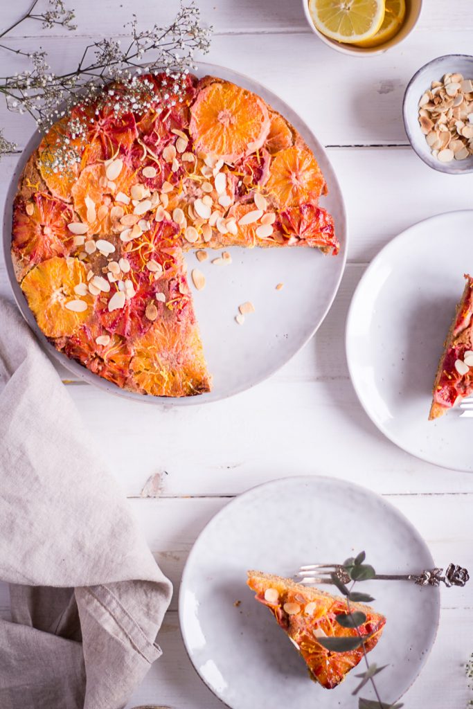 Healthy Lemon Blood Orange Cake - plant-based, vegan, gluten free, refined sugar free - heavenlynnhealthy.com