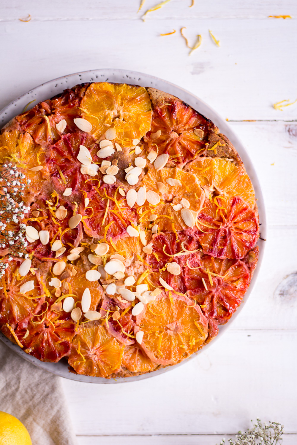 Healthy Lemon Blood Orange Cake - plant-based, vegan, gluten free, refined sugar free - heavenlynnhealthy.com