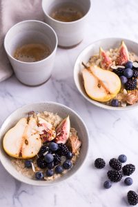 Pear and Hazelnut Porridge - plant-based, vegan, gluten free, refined sugar free - heavenlynnhealthy.com