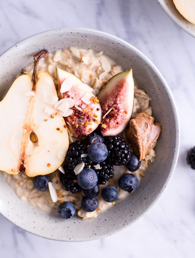 Pear and Hazelnut Porridge - plant-based, vegan, gluten free, refined sugar free - heavenlynnhealthy.com