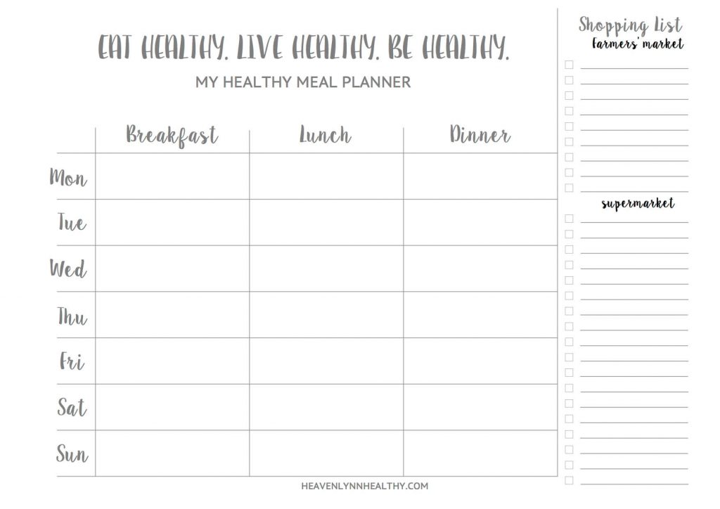 Mealplan - Heavenlynn Healthy