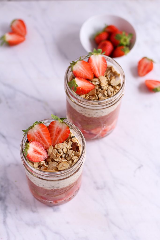 Rhubarb-Strawberry Parfait - plant-based, vegan, gluten free, refined sugar free - heavenlynnhealthy.com