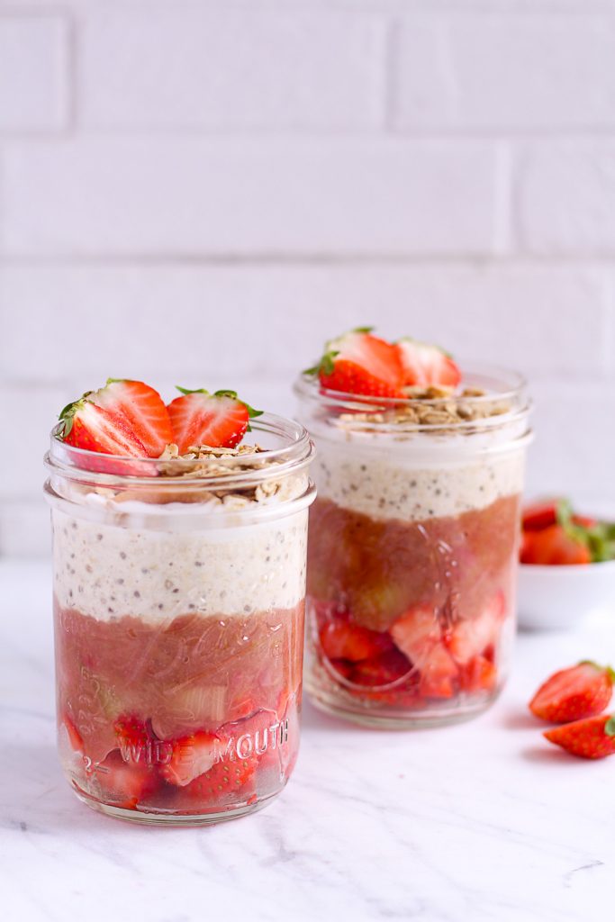 Rhubarb-Strawberry Parfait - plant-based, vegan, gluten free, refined sugar free - heavenlynnhealthy.com