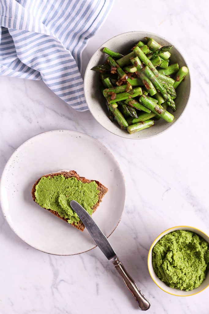 Asparagus Sandwich with Pea Basil Creme - plant-based, vegan, gluten free option, refined sugar free - heavenlynnhealthy.com