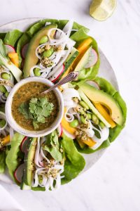 25 minute salad wraps with cashew-cilantro-dip - plant-based, vegan, gluten free, refined sugar free - heavenlynnhealthy.com