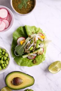 25 minute salad wraps with cashew-cilantro-dip - plant-based, vegan, gluten free, refined sugar free - heavenlynnhealthy.com