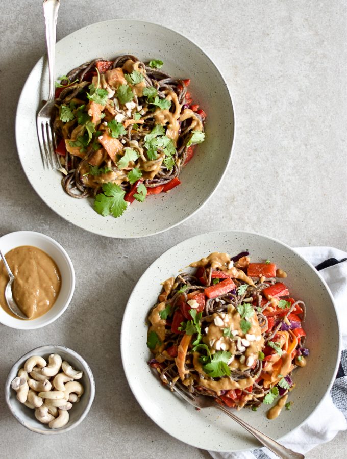 Easy buckwheat miso spaghetti - plant-based, vegan, gluten free, refined sugar free - heavenlynnhealthy.com