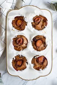 Healthy plum muffins - plant-based, vegan, gluten free, refined sugar free - heavenlynnhealthy.com