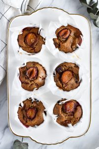 Healthy plum muffins - plant-based, vegan, gluten free, refined sugar free - heavenlynnhealthy.com