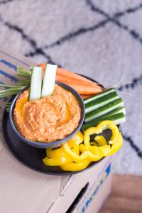 Roasted Bell Pepper Hummus - plant-based, vegan, gluten free, refined sugar free - heavenlynnhealthy.com