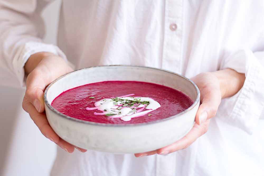 Roasted tomato soup with beetroot and rosemary - plant-based, vegan, gluten free, refined sugar free - heavenlynnhealthy.com