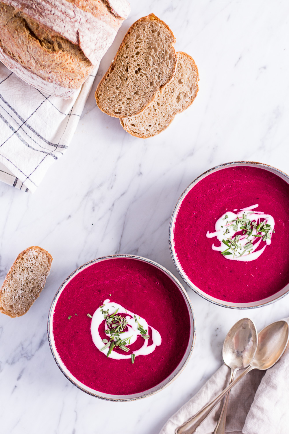 Roasted tomato soup with beetroot and rosemary - plant-based, vegan, gluten free, refined sugar free - heavenlynnhealthy.com