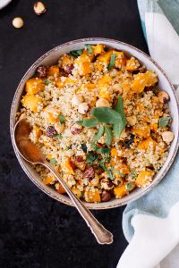 Sweet potato Quinoa with caramelized hazelnuts - plant-based, vegan, gluten free, refined sugar free - heavenlynnhealthy.com