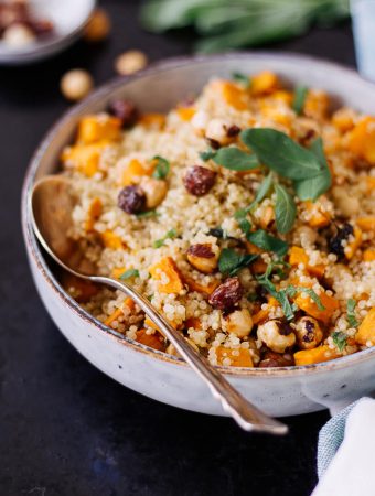 Sweet potato Quinoa with caramelized hazelnuts - plant-based, vegan, gluten free, refined sugar free - heavenlynnhealthy.com