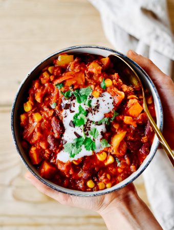 Anti-Flatulence Vegetarian Blitz-Chili - plant-based, vegan, gluten free, refined sugar free - heavenlynnhealthy.com