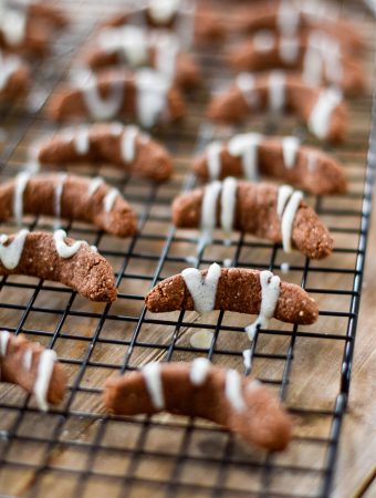 Healthy Chocolate Vanilla Crescent Christmas Cookies