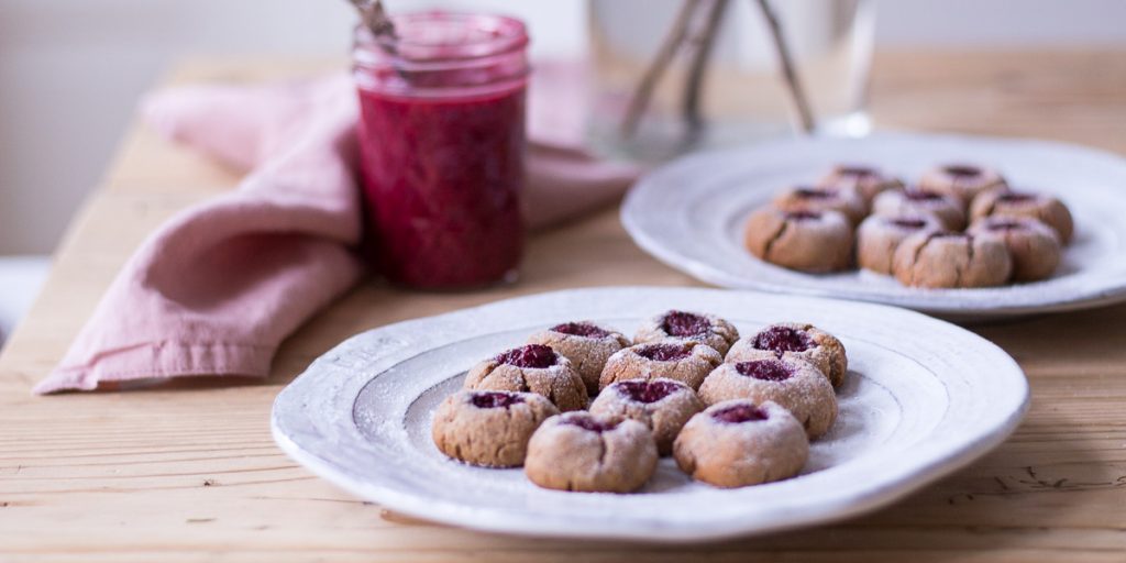 Healthy Thumbprint Cookies - plant-based, vegan, gluten free, refined sugar free - heavenlynnhealthy.com