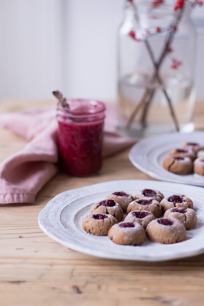 Healthy Thumbprint Cookies - plant-based, vegan, gluten free, refined sugar free - heavenlynnhealthy.com