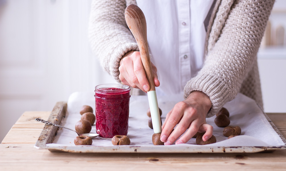 Healthy Thumbprint Cookies - plant-based, vegan, gluten free, refined sugar free - heavenlynnhealthy.com