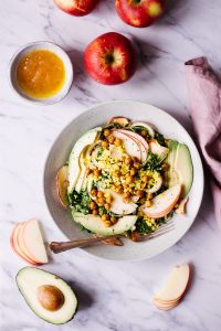 Crunchy Apple Cauliflower Salad with Apple Dressing - plant-based, vegan, gluten free, refined sugar free - heavenlynnhealthy.com