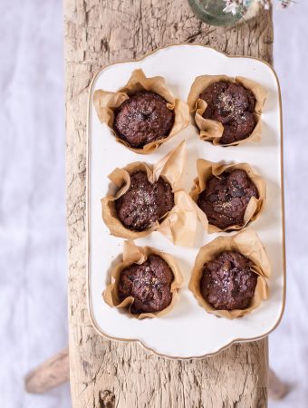 Sugar-free chocolate sweet potato muffins