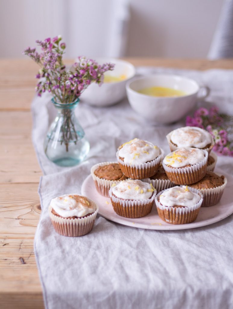 Carrot Cake Cupcakes - plant-based, vegan, gluten free, refined sugar free - heavenlynnhealthy.com