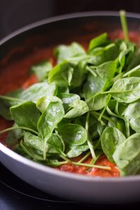 Quick and easy tomato spinach pasta - plant-based, vegan, gluten free, refined sugar free - heavenlynnhealthy.com