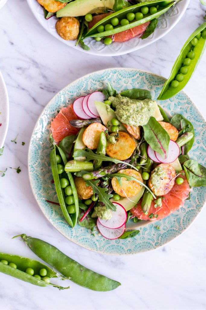 Spring Awakening Glow Salad - plant-based, vegan, gluten free, refined sugar free - heavenlynnhealthy.com