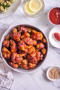 Spicy Vegan Cauliflower Wings - plant-based, vegan, gluten free, refined sugar free - heavenlynnhealthy.com