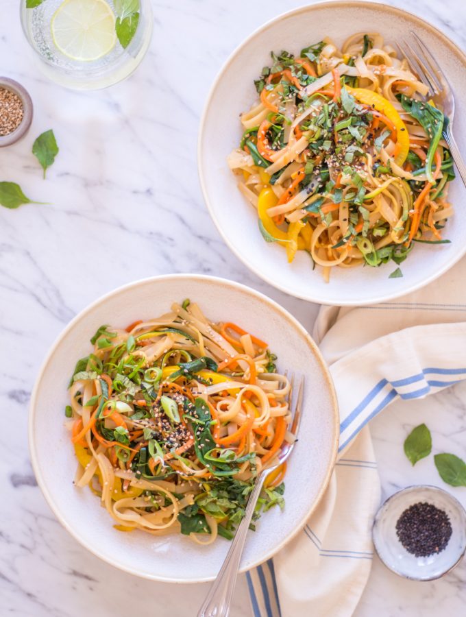 Asian Sesame Noodles - plant-based, vegan, gluten free, refined sugar free - heavenlynnhealthy.com