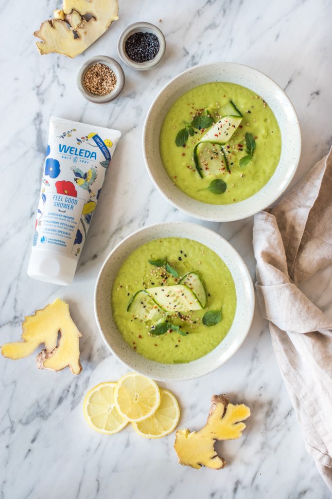 Refreshing Avocado and Ginger Soup - plant-based, vegan, gluten free, refined sugar free - heavenlynnhealthy.com