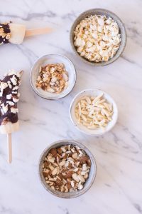 Frozen chocolate covered banana popsicles - plant-based, vegan, gluten free, refined sugar free - heavenlynnhealthy.com