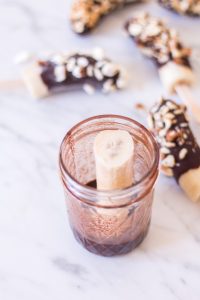 Frozen chocolate covered banana popsicles - plant-based, vegan, gluten free, refined sugar free - heavenlynnhealthy.com
