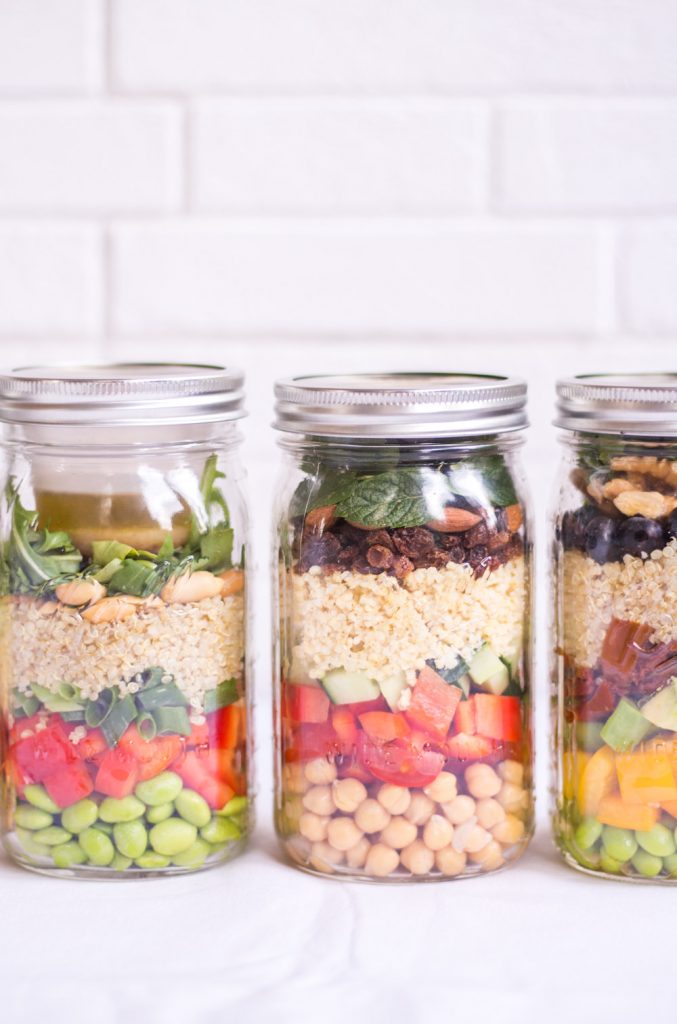 4 mason jar salads to go - Heavenlynn Healthy