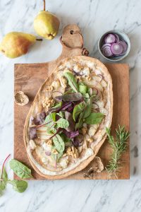 Colorful autumn pizza - plant-based, vegan, gluten free, refined sugar free - heavenlynnhealthy.com