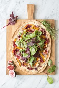 Colorful autumn pizza - plant-based, vegan, gluten free, refined sugar free - heavenlynnhealthy.com