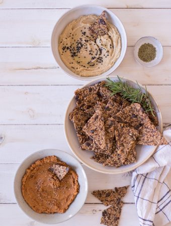 Gluten-free seed crackers with rosemary - plant-based, vegan, gluten free, refined sugar free - heavenlynnhealthy.com