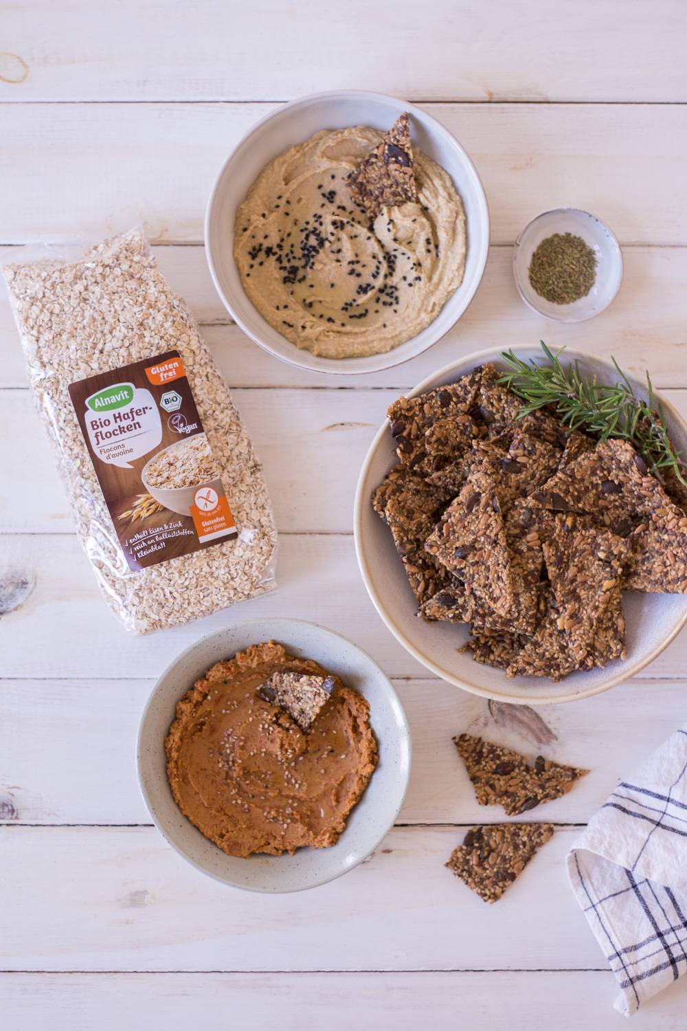 Gluten-free seed crackers with rosemary - plant-based, vegan, gluten free, refined sugar free - heavenlynnhealthy.com