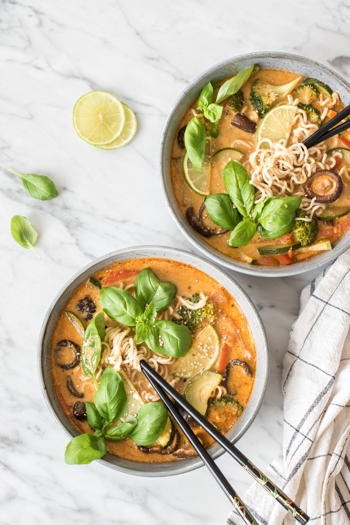 Thai Peanut Noodle Soup - plant-based, vegan, gluten free, refined sugar free - heavenlynnhealthy.com